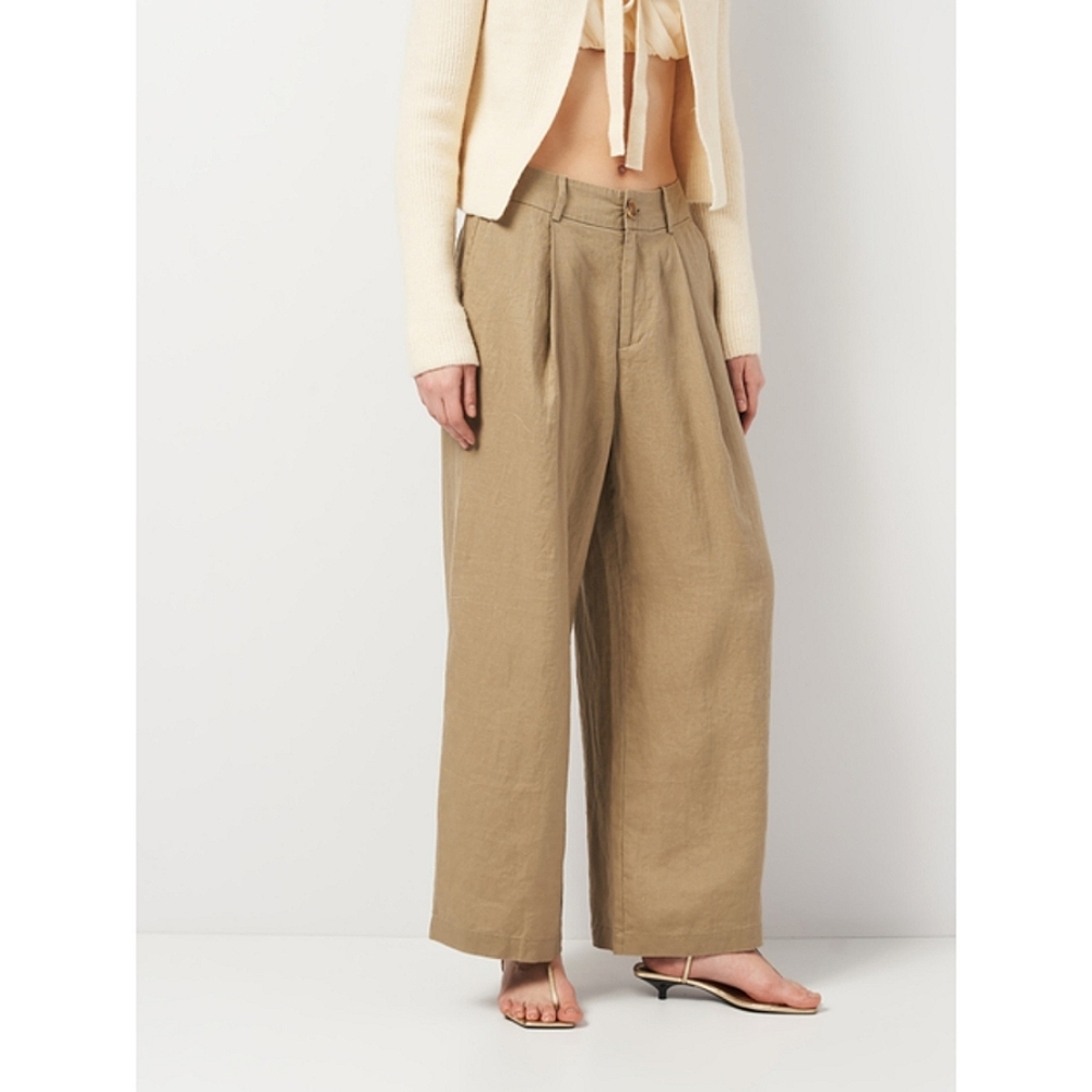 Zara linen wide leg pants